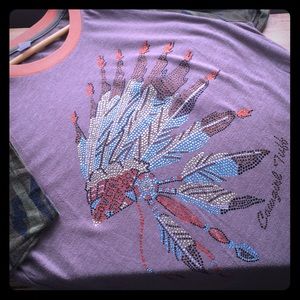 Cowgirl Tuff Sparkly & Camo Baseball T